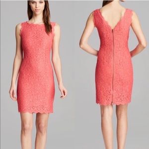 Adrianna Papell Coral Lace Dress